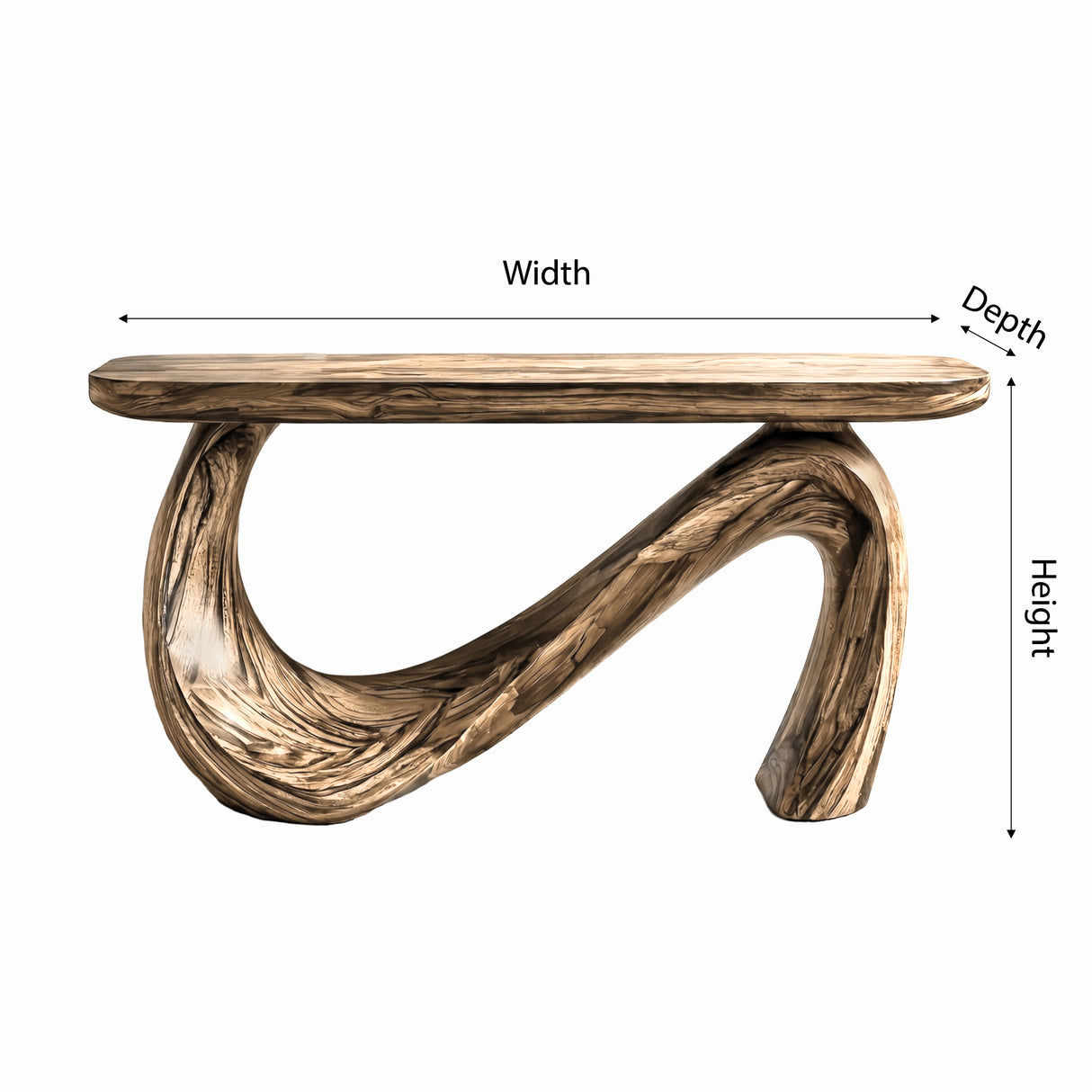 Nyverra Sculpted Solid Wood Console Table - Timberustic Console Table