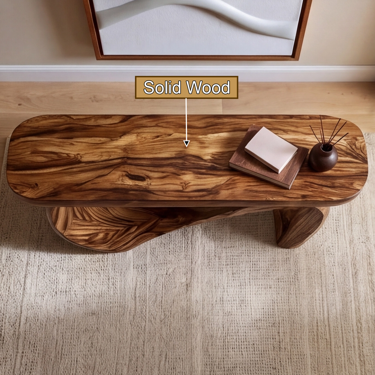 Nyverra Sculpted Solid Wood Console Table - Timberustic Console Table