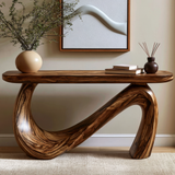 Nyverra Sculpted Solid Wood Console Table - Timberustic Console Table