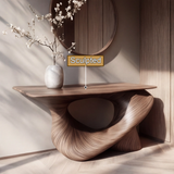 Nyvorith Sculpted Solid Wood Console Table - Timberustic Console Table