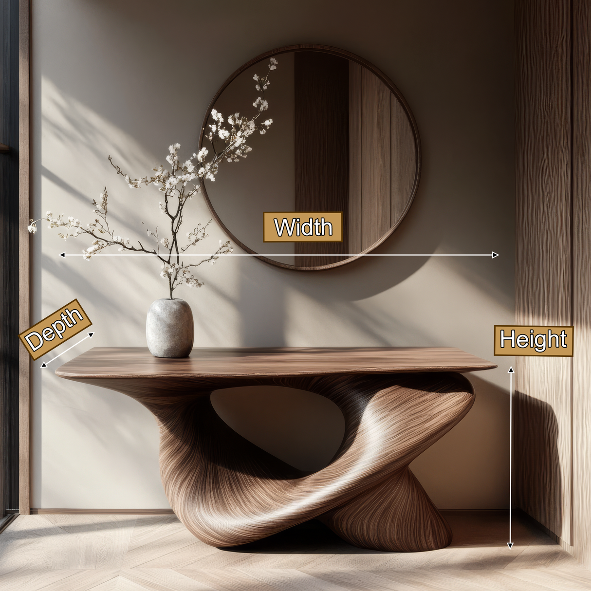 Nyvorith Sculpted Solid Wood Console Table - Timberustic Console Table