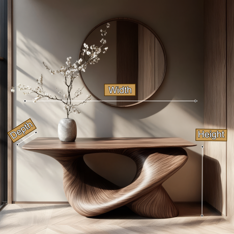 Nyvorith Sculpted Solid Wood Console Table - Timberustic Console Table