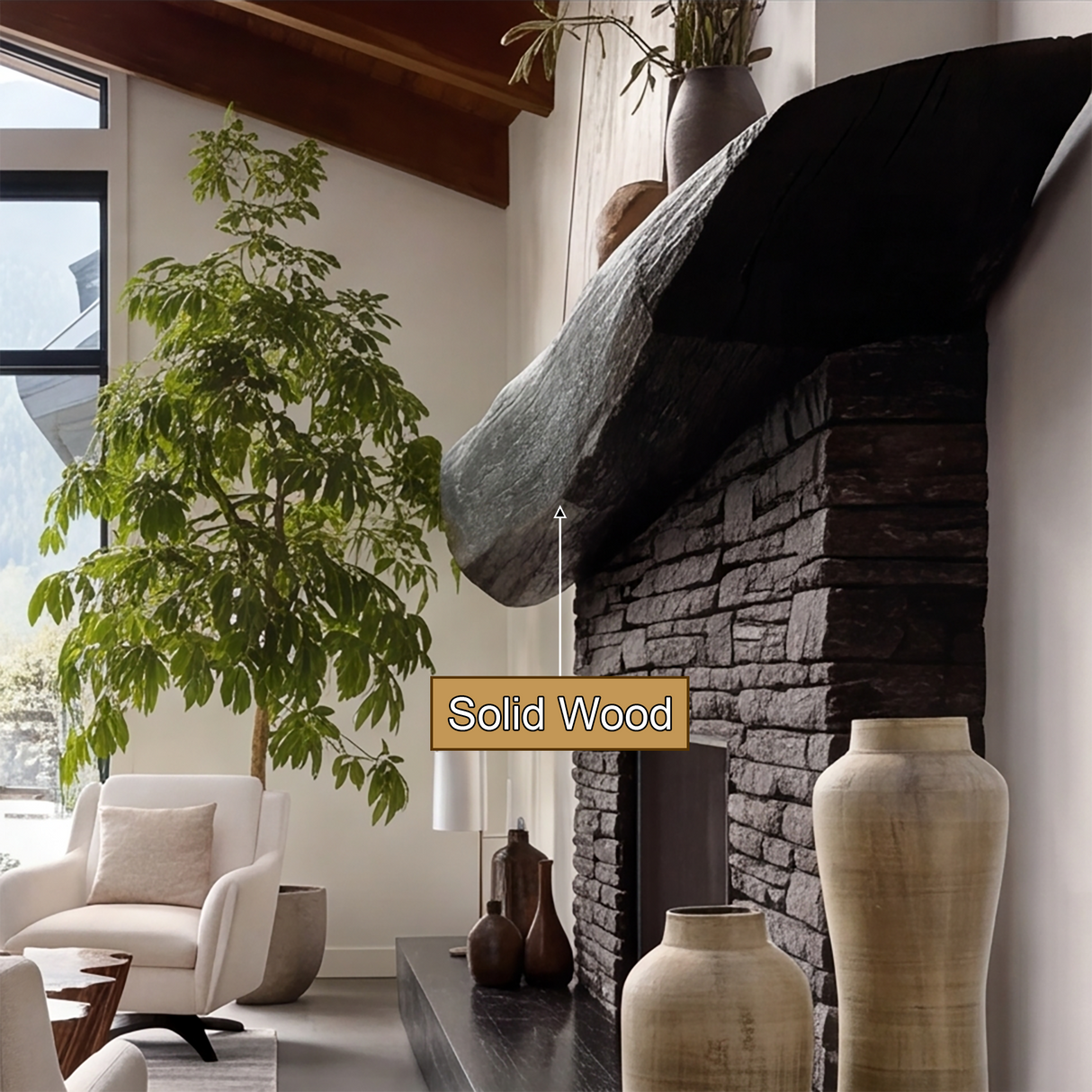 Nyxen Sculpted Fireplace Mantel Shelf SPA306842