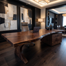Nyxora Live Edge Solid Wood Desk with Drawers Dark Walnut - Timberustic Desk With Drawers