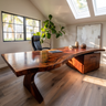 Nyxora Live Edge Solid Wood Desk with Drawers Mahogany - Timberustic Desk With Drawers