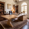 Nyxora Live Edge Solid Wood Desk with Drawers Natural Oak - Timberustic Desk With Drawers