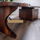 Nyxora Live Edge Solid Wood Desk with Drawers - Timberustic Desk With Drawers