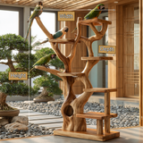 Oakhollow Handcrafted Tree Branch Parrot Stand SPA938893 - Timberustic Tree Branch Parrot Stand