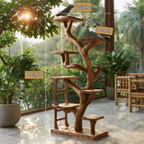 Oakspire Handcrafted Tree Branch Parrot Stand SPA437045 - Timberustic Tree Branch Parrot Stand