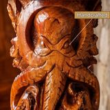 Octavion Sculpted Solid Wood Pedestal Stand - Timberustic Pedestal Stand