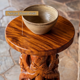 Octavion Sculpted Solid Wood Pedestal Stand - Timberustic Pedestal Stand