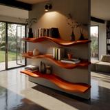 Ondula Solid Wood Floating Shelves