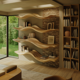 Ondula Solid Wood Floating Shelves