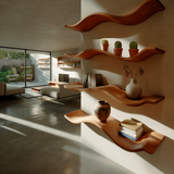 Ondula Solid Wood Floating Shelves