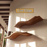 Ondula Solid Wood Floating Shelves - Timberustic Floating Shelf