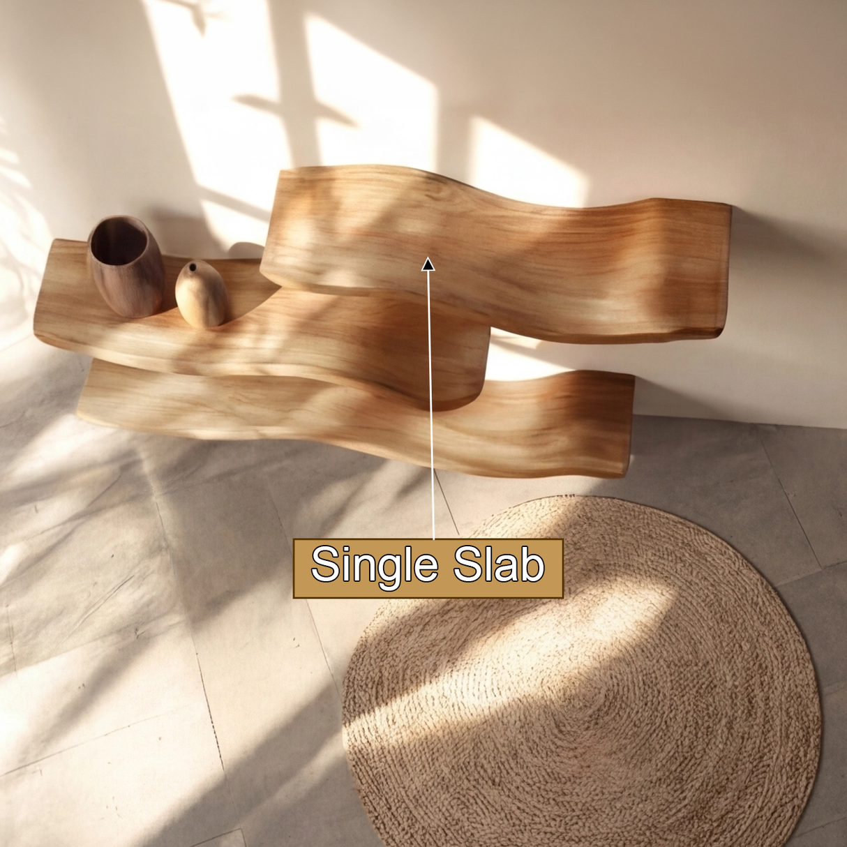 Ondula Solid Wood Floating Shelves - Timberustic Floating Shelf