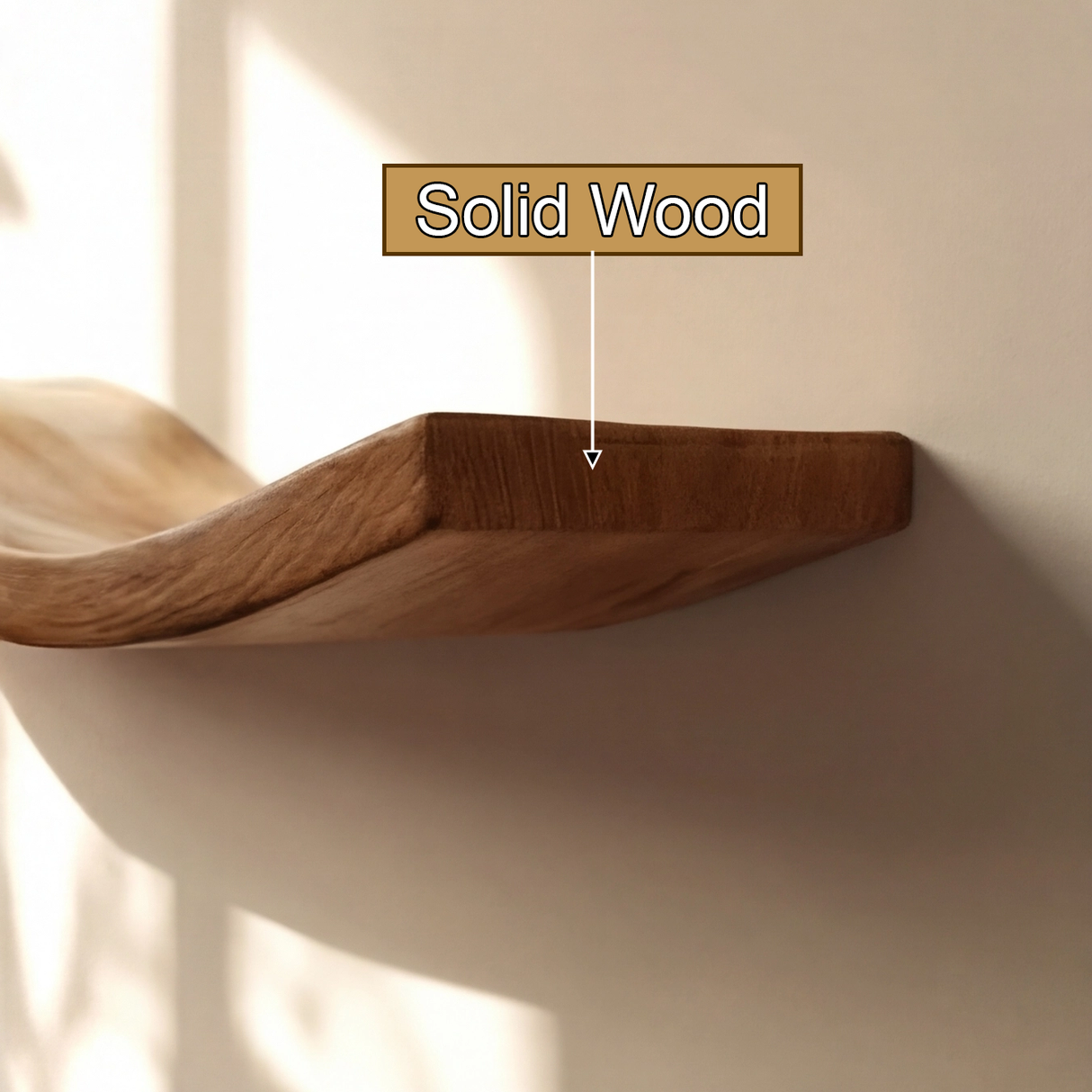 Ondula Solid Wood Floating Shelves - Timberustic Floating Shelf