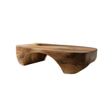Organic Arch Solid Wood Coffee Table Japandi Contemporary