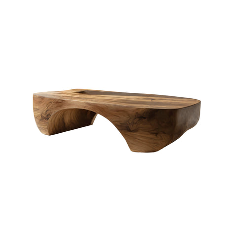 Organic Arch Solid Wood Coffee Table Japandi Contemporary