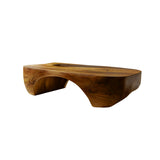Organic Arch Solid Wood Coffee Table Japandi Contemporary