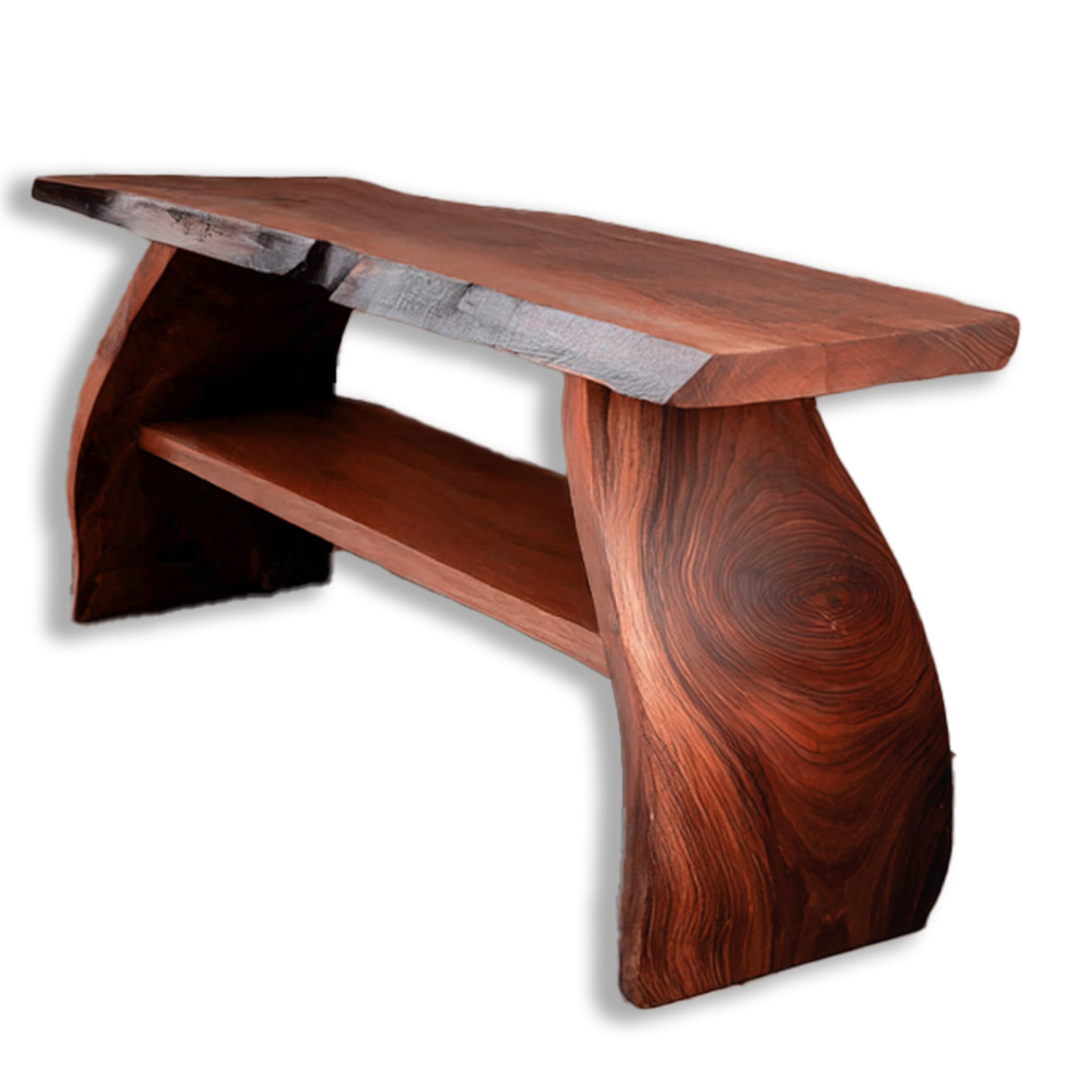 Organic Modern Solid Wood Shoe Rack Mahogany - Timberustic Shoe Rack