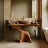Araya Organic Modern Solid Wood Vanity Table