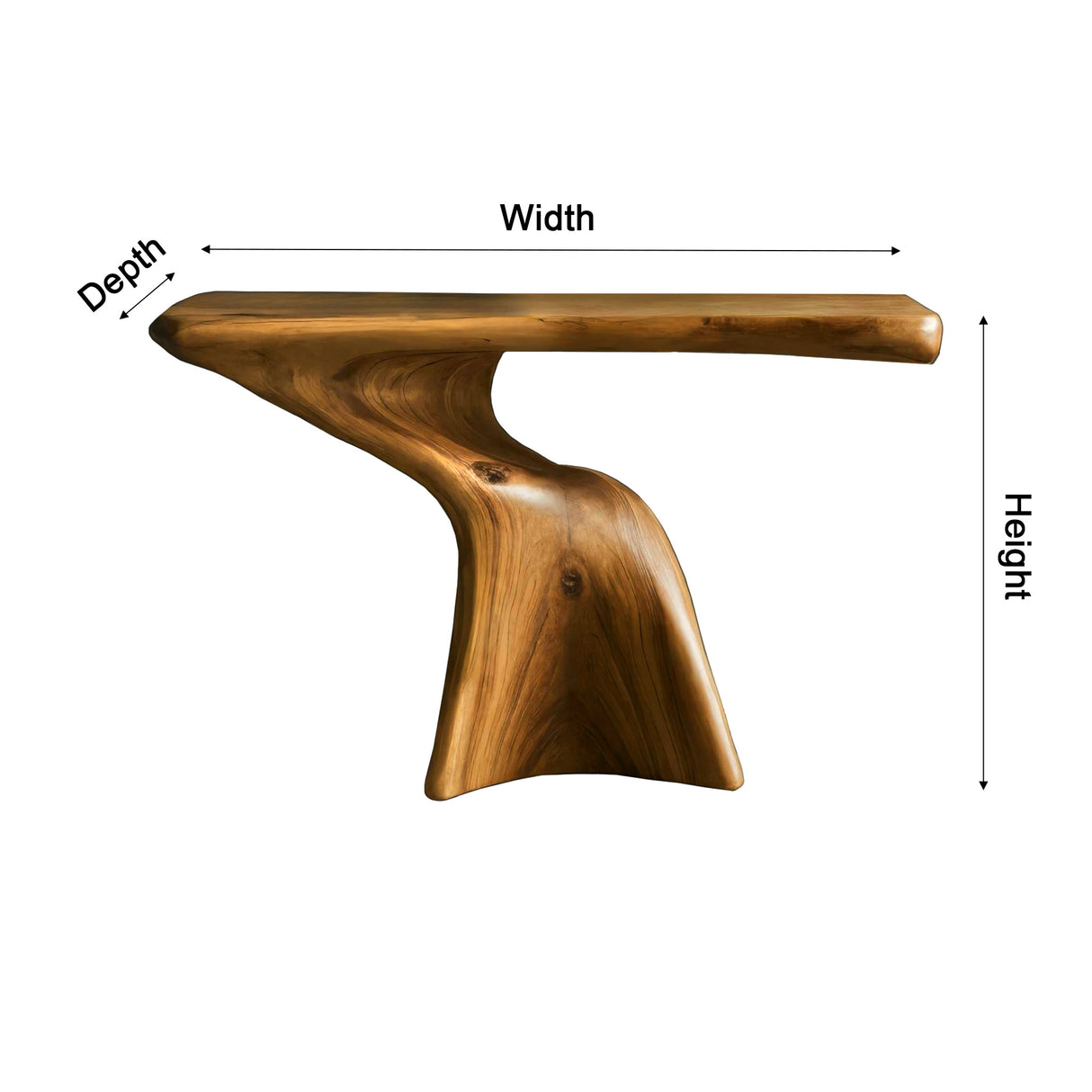 Araya Organic Modern Solid Wood Vanity Table