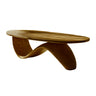 Organic Wave Solid Wood Coffee Table – Scandinavian Japandi Style