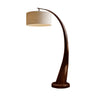 Orin Arc Sculpted Solid Wood Floor Lamp