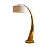 Orin Arc Sculpted Solid Wood Floor Lamp