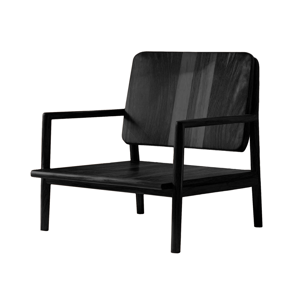 Orin Frame Solid Wood Lounge Chair Black - Timberustic Lounge Chair