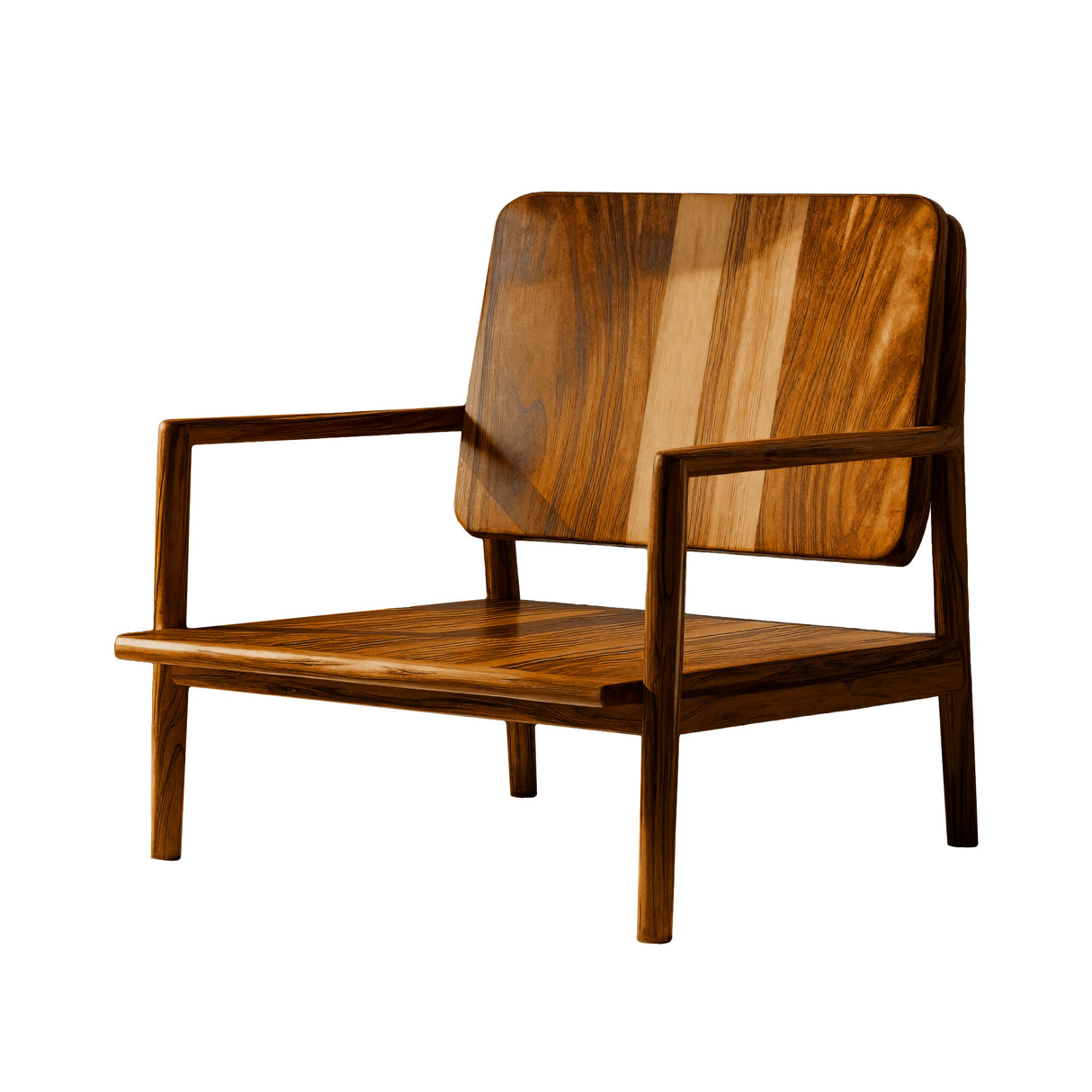 Orin Frame Solid Wood Lounge Chair Brown - Timberustic Lounge Chair