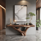 Orin Sculpted Solid Wood Console Table