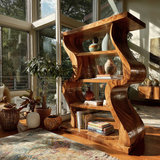 Orinth Sculpted Solid Wood Decorative Bookshelf - Timberustic Decorative Bookshelf