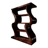 Orinth Sculpted Solid Wood Decorative Bookshelf Dark Walnut - Timberustic Decorative Bookshelf