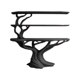 Orinthal Sculpted Solid Wood Console Table with Shelves Black - Timberustic Console Table with Shelves