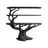 Orinthal Sculpted Solid Wood Console Table with Shelves Black - Timberustic Console Table with Shelves