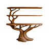 Orinthal Sculpted Solid Wood Console Table with Shelves Brown - Timberustic Console Table with Shelves