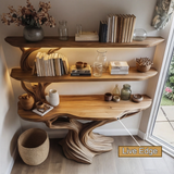 Orinthal Sculpted Solid Wood Console Table with Shelves - Timberustic Console Table with Shelves