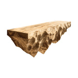 Orion Ridge Solid Wood Mountain Floating Shelf Natural Oak - Timberustic Floating Shelf