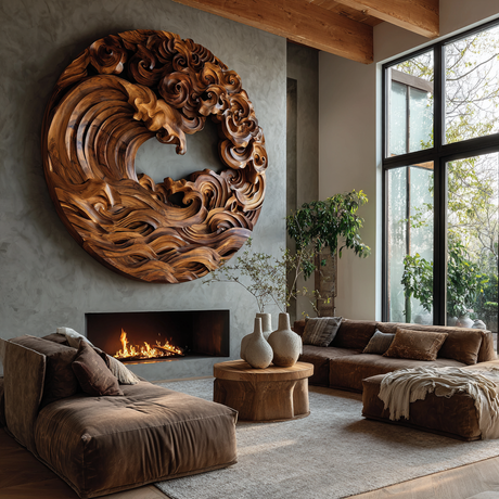 Orison Handcarved Solid Wood Wall Art - Timberustic Wall Art