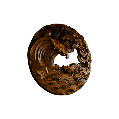 Orison Handcarved Solid Wood Wall Art Brown - Timberustic Wall Art