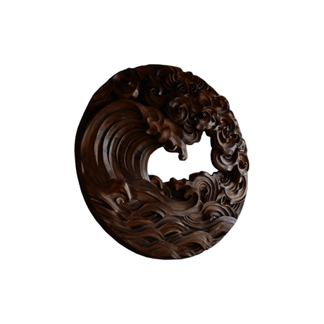 Orison Handcarved Solid Wood Wall Art Dark Walnut - Timberustic Wall Art