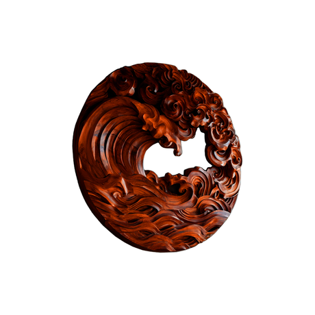 Orison Handcarved Solid Wood Wall Art Mahogany - Timberustic Wall Art