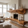 Orithen Sculpted Fireplace Mantel Shelf SPA925327 Brown - Timberustic Fireplace Mantel Shelf