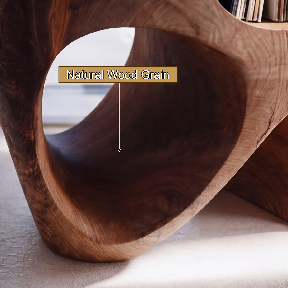 Orivan Handcrafted Solid Wood Record Player Stand SPA233410
