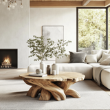 Orivan Sculpted Solid Wood Coffee Table - Timberustic Coffee Table