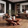 Orivan Sculpted Solid Wood Coffee Table Mahogany - Timberustic Coffee Table