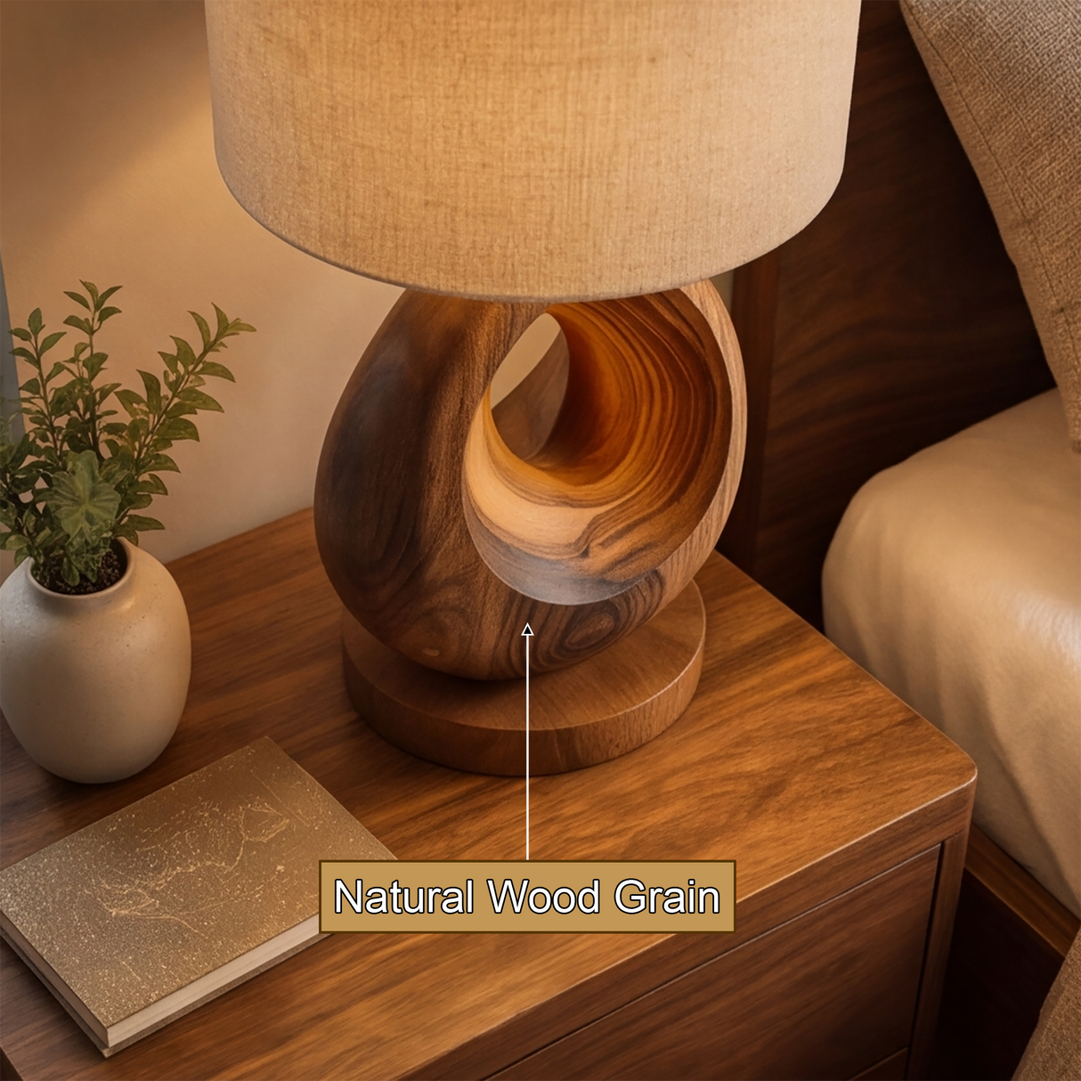 Orivana Handcrafted Solid Wood Table Lamp SPA263432 - Timberustic Table Lamp