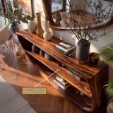 Orivane Curved Solid Wood Console Table - Timberustic Console Table